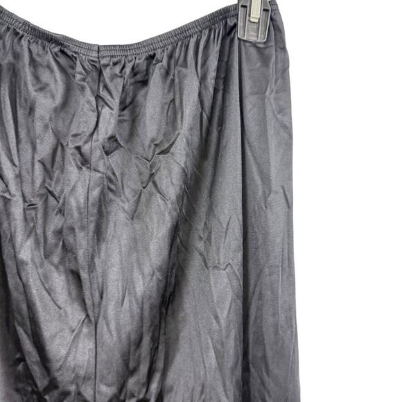 Adonna Womens Black Maxi High Slit Elastic Waist Half Slip Skirt Satin sz 1X - Picture 13 of 16